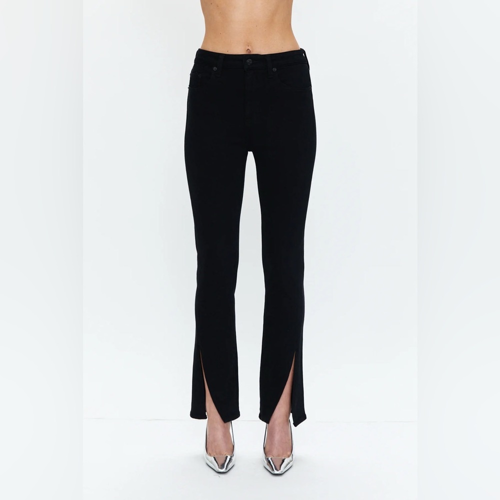 Pistola Teagan Dark Vinyl Black Jeans Size 27